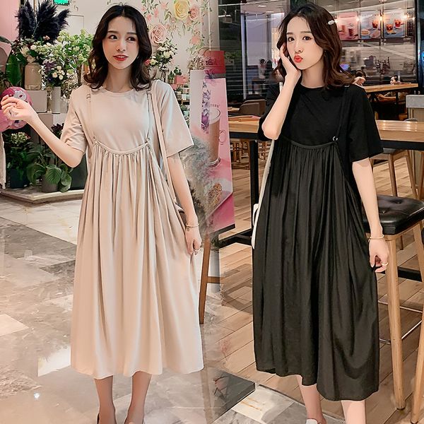 maternity dresses 6641# dress solid color summer cotton short sleeve loose stylish two-piece for pregnant women mom, White
maternity dresses 6641# dress solid color summer cotton short sleeve loose stylish two-piece for pregnant women mom, White
