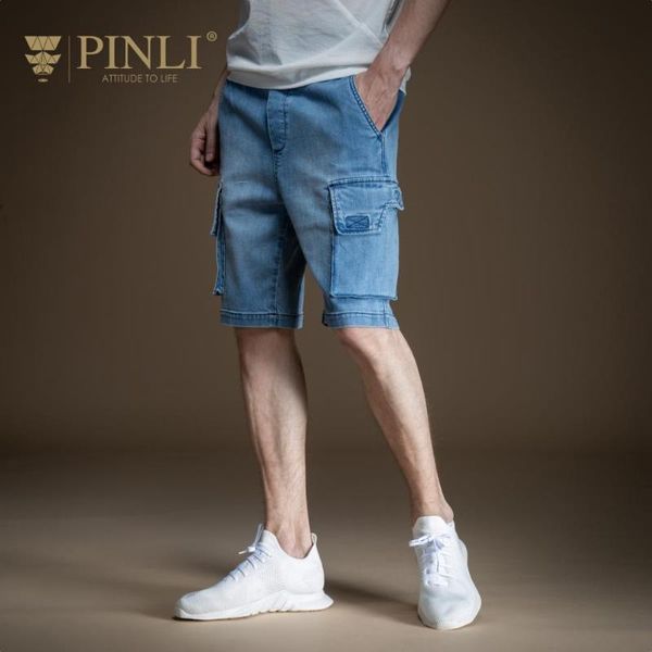 men's jeans pinli 2021 summer slim cotton elastic waist big pocket light casual men denim shorts solid cargo pants b202216283, Blue
men's jeans pinli 2021 summer slim cotton elastic waist big pocket light casual men denim shorts solid cargo pants b202216283, Blue