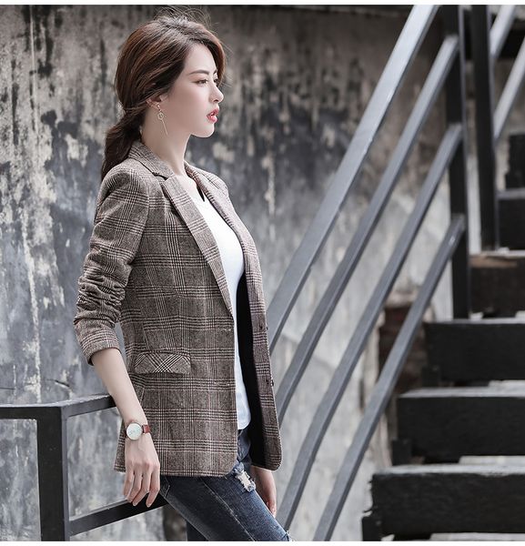 plaid blazer female han edition in the spring and autumn 2019 the new chic little suit vocational english wind restoring ancient ways suit, White;black
plaid blazer female han edition in the spring and autumn 2019 the new chic little suit vocational english wind restoring ancient ways suit, White;black