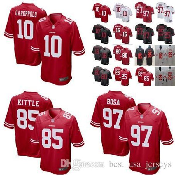 Men 039 women kid an franci co jer ey 49er 10 jimmy garoppolo 85 george kittle 16 joe montana herman 97 nick bo a 80 rice jer ey
Men 039 women kid an franci co jer ey 49er 10 jimmy garoppolo 85 george kittle 16 joe montana herman 97 nick bo a 80 rice jer ey