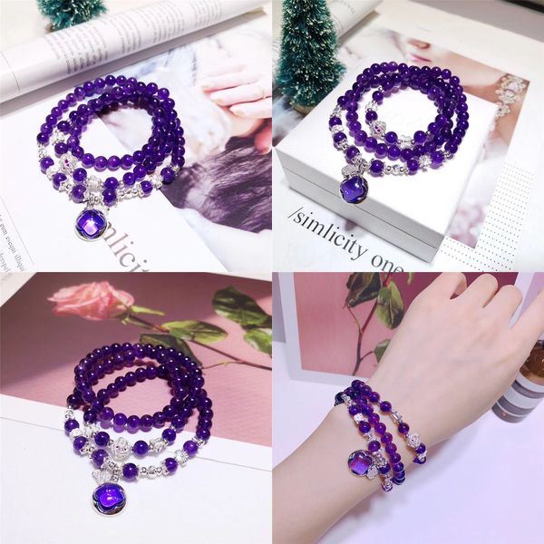 925 beaded jewelry natural amethyst bracelet woman s yin zi corundum more pendant circle hand string jewelry pearl bracelets alex and ani, Black
925 beaded jewelry natural amethyst bracelet woman s yin zi corundum more pendant circle hand string jewelry pearl bracelets alex and ani, Black