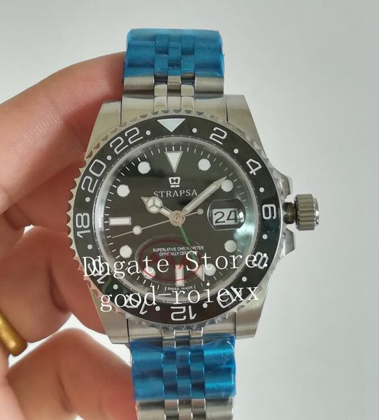 mens steel jubilee bracelet watches mechanical 2813 black ceramic bezel men 116710 auto date gmt ii sapphire 116718 perpetual dive watch, Slivery;brown
mens steel jubilee bracelet watches mechanical 2813 black ceramic bezel men 116710 auto date gmt ii sapphire 116718 perpetual dive watch, Slivery;brown