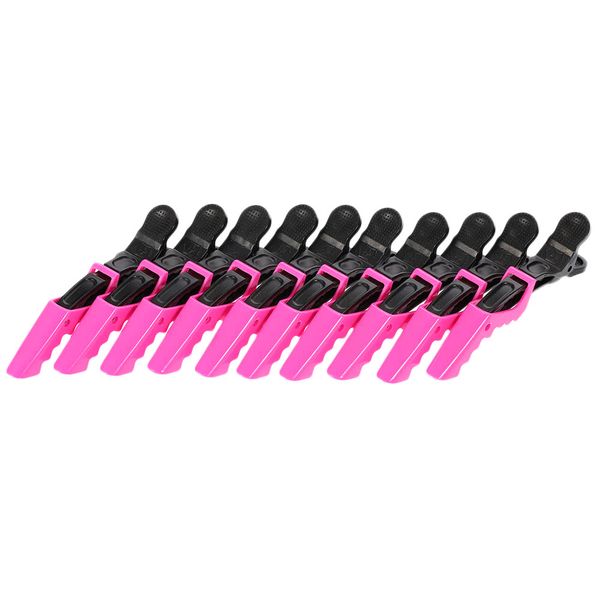 10pcs Croc Hairdressing Cutting Clamps Hair Sectioning Grip Clips Hair Grip Clips Salon Styling W3288ro