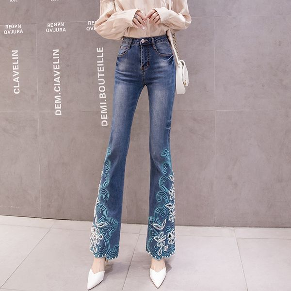 autumn boyfriend jeans women chic embroidered beads hollow out high waist stretchy wide legs ropa mujer flare pants 2020 b05007, Blue
autumn boyfriend jeans women chic embroidered beads hollow out high waist stretchy wide legs ropa mujer flare pants 2020 b05007, Blue
