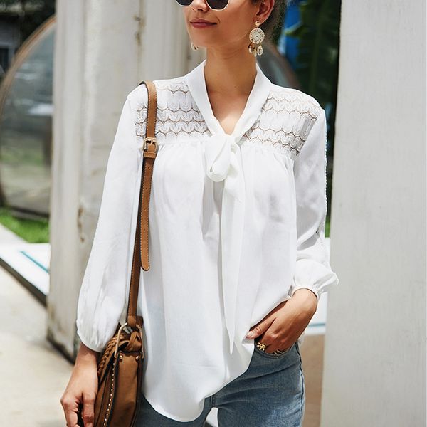 women's blouses & shirts autumn summer casual white shirt vintage women blouse chiffon lace stitching short mujer blusa
women's blouses & shirts autumn summer casual white shirt vintage women blouse chiffon lace stitching short mujer blusa