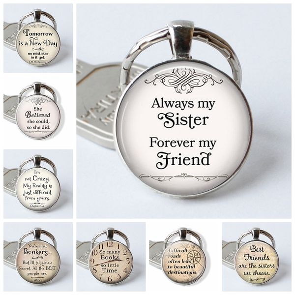 always my sister forever my friend quote glass dome cabochon jewelry friends friendship keychain women men pendant gift, Slivery;golden
always my sister forever my friend quote glass dome cabochon jewelry friends friendship keychain women men pendant gift, Slivery;golden