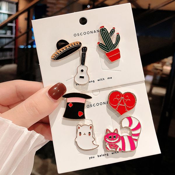 4pcs/set star moon rainbow badge trendy pin clothes decoration cute cartoon animals brooch for women fashion jewelry accessories, Slivery;white
4pcs/set star moon rainbow badge trendy pin clothes decoration cute cartoon animals brooch for women fashion jewelry accessories, Slivery;white