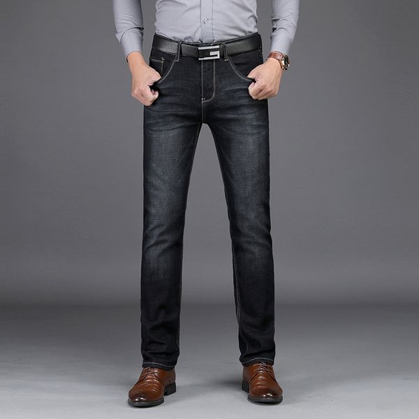 men's straight slim business casual simple jeans plus size cotton wash men's elastic fit straight jeans 37 38, Blue
men's straight slim business casual simple jeans plus size cotton wash men's elastic fit straight jeans 37 38, Blue
