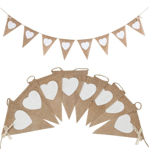 2.8m 8 flags love heart linen bunting flags burlap lace pennant party garland wedding decoration banners other event party supplies
2.8m 8 flags love heart linen bunting flags burlap lace pennant party garland wedding decoration banners other event party supplies