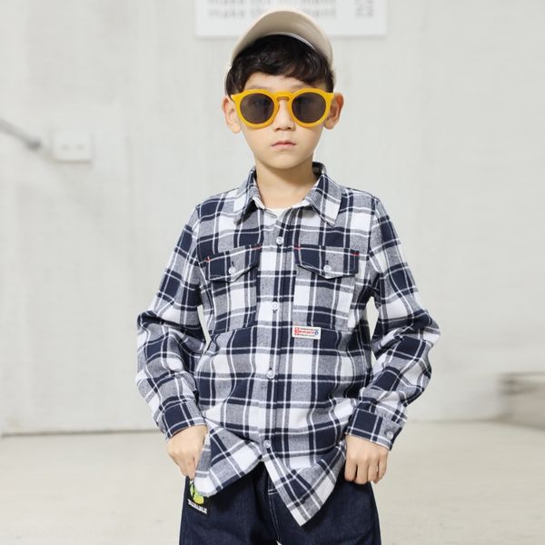 ees5h boy's long sleeves 2019 foreign flavor in boys' clothes style clothes long-sleeved shirt autumn the big plaid single breaste, White;black
ees5h boy's long sleeves 2019 foreign flavor in boys' clothes style clothes long-sleeved shirt autumn the big plaid single breaste, White;black