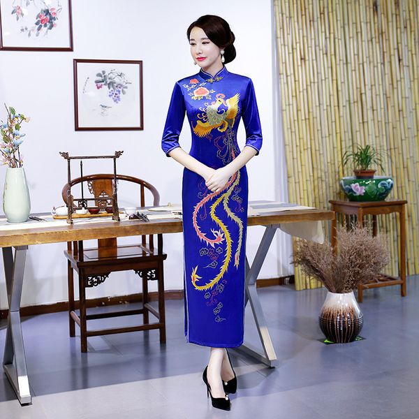 print flower ladies long qipao plus size 3xl 4xl autumn velvet slim cheongsam elegant chinese style evening dress gown, Red
print flower ladies long qipao plus size 3xl 4xl autumn velvet slim cheongsam elegant chinese style evening dress gown, Red