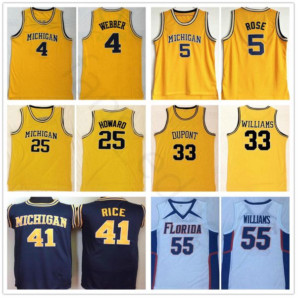 ncaa michigan wolverines college jalen rose 41 glen rice 4 chris webber 25 juwan howard florida gators jason williams basketball jerseys, Black
ncaa michigan wolverines college jalen rose 41 glen rice 4 chris webber 25 juwan howard florida gators jason williams basketball jerseys, Black