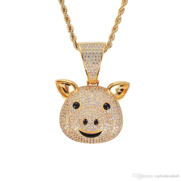 piggy hip-hop pendant zodiac pig gold necklace cute little animal micro-zircon pendant europe and america style, Silver
piggy hip-hop pendant zodiac pig gold necklace cute little animal micro-zircon pendant europe and america style, Silver
