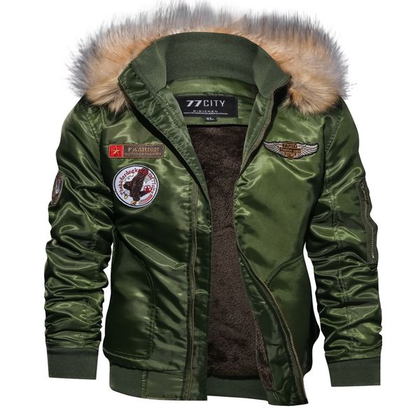 men's down & parkas men casual faux fur collar hombre invierno plus size 5xl thicken winter bomber jacket thermal cotton, Black
men's down & parkas men casual faux fur collar hombre invierno plus size 5xl thicken winter bomber jacket thermal cotton, Black