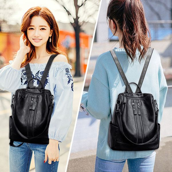 soft leather backpack women's new style women's fashion backpack large capacity schoolbag
soft leather backpack women's new style women's fashion backpack large capacity schoolbag