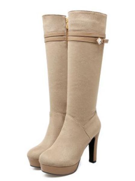 2019 women's boots in winter with new style high heel fine heel round head waterproof table suede @2109, Black
2019 women's boots in winter with new style high heel fine heel round head waterproof table suede @2109, Black