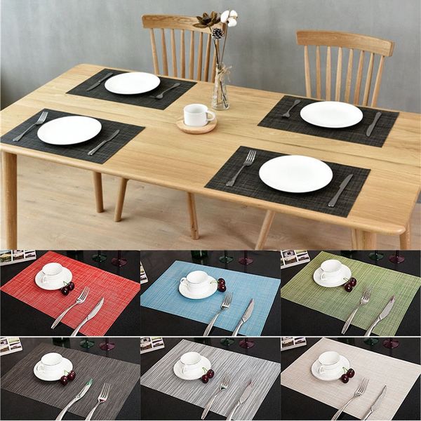 table placemat kitchen bar mat pvc placemat square kitchen tool dining table mats bowl pad table decor home pads 16 color an1916
table placemat kitchen bar mat pvc placemat square kitchen tool dining table mats bowl pad table decor home pads 16 color an1916