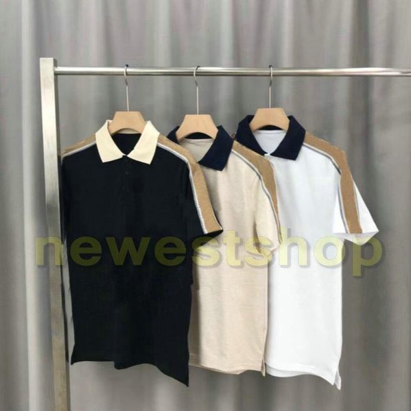2020 luxury europe mens stripe splicing t shirt screw thread cotton polo letter print t shirts designer casual tee, White;black
2020 luxury europe mens stripe splicing t shirt screw thread cotton polo letter print t shirts designer casual tee, White;black