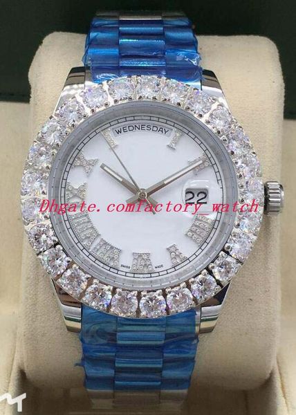luxury watch 5 style mens platinum ii diamond dial bigger diamond bezel roman numerals automatic fashion date men's watches wristwatch, Slivery;brown
luxury watch 5 style mens platinum ii diamond dial bigger diamond bezel roman numerals automatic fashion date men's watches wristwatch, Slivery;brown