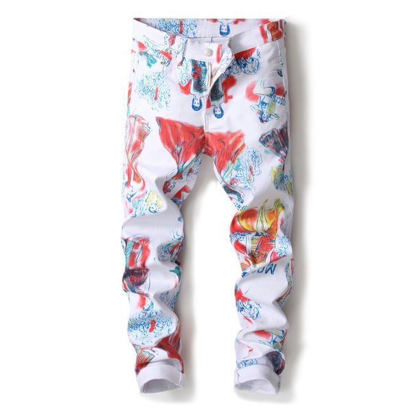 new fashion brand spring white denim skinny jeans men 3d print elastic biker jeans designer slim trousers jeans homme 5004#, Blue
new fashion brand spring white denim skinny jeans men 3d print elastic biker jeans designer slim trousers jeans homme 5004#, Blue