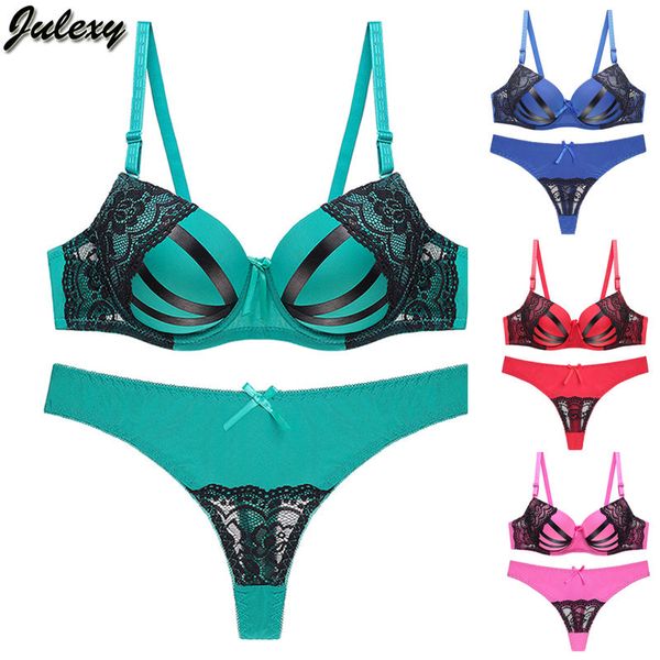 july exy european and american thong bra set thick cup gathered womens underwear set shaping bra, Red;black
july exy european and american thong bra set thick cup gathered womens underwear set shaping bra, Red;black
