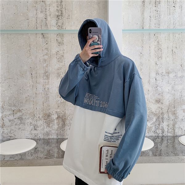 2019 spring and autumn new texture mosaic color letters hooded sweatshirt fashion casual loose jacket blue / green m-2xl, Black
2019 spring and autumn new texture mosaic color letters hooded sweatshirt fashion casual loose jacket blue / green m-2xl, Black