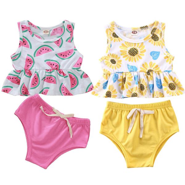 2020 toddler infant newborn baby girl clothes set summer sleeveless watermelon sunflower dress shorts clothing outfits 2pcs, White
2020 toddler infant newborn baby girl clothes set summer sleeveless watermelon sunflower dress shorts clothing outfits 2pcs, White