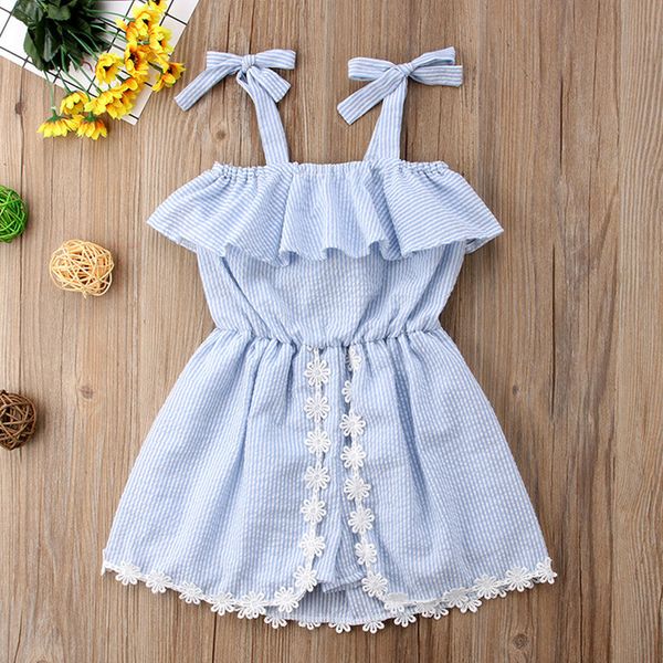 симпатичные летние девочки платье без рукавов полосатой pantskirt узелок bowknot цветочные платья romper комбинезонов дети принцессы платье, Blue
симпатичные летние девочки платье без рукавов полосатой pantskirt узелок bowknot цветочные платья romper комбинезонов дети принцессы платье, Blue