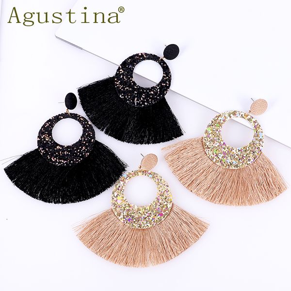 agustina 2019 black earrings for women tassel earings bohemian drop fashion punk minimalist jewelry dangle african fringe ladies, Silver
agustina 2019 black earrings for women tassel earings bohemian drop fashion punk minimalist jewelry dangle african fringe ladies, Silver