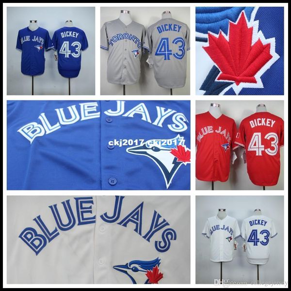 men's #43 dickey jersey stitched blue gray red white, Blue;black
men's #43 dickey jersey stitched blue gray red white, Blue;black