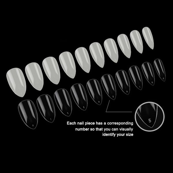 500pcs false nails tips transparent nature color pointed nail tips detachable manicure supplies nov99, Black
500pcs false nails tips transparent nature color pointed nail tips detachable manicure supplies nov99, Black