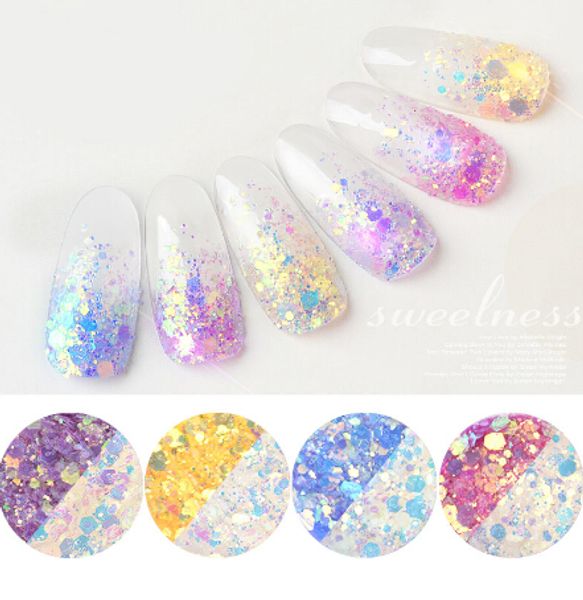 1 box sun light uv sensitive changing color mixed size flakes chameleon glitter manicure 3d nail art gel decoration, Silver;gold
1 box sun light uv sensitive changing color mixed size flakes chameleon glitter manicure 3d nail art gel decoration, Silver;gold
