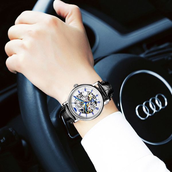 brigada brand mechanical watch men automatic classic rose gold leather mechanical wrist watches reloj hombre, Slivery;brown
brigada brand mechanical watch men automatic classic rose gold leather mechanical wrist watches reloj hombre, Slivery;brown