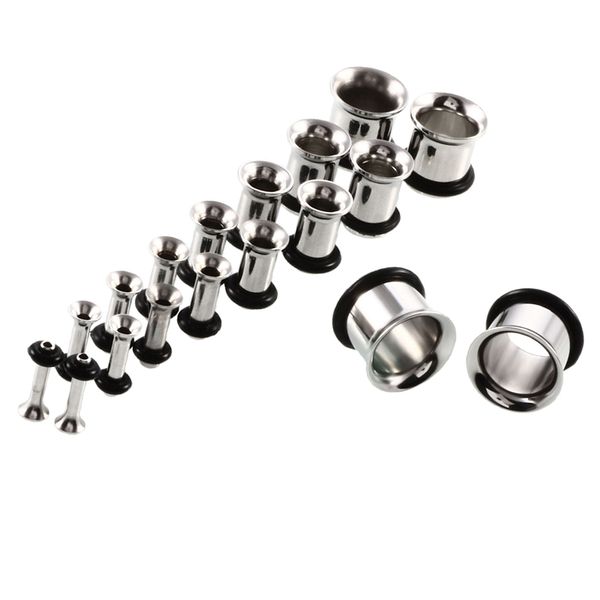18pcs/pack 14g-00g kit assorted stainless steel ear plug stretching kit single flared with rubber o-ring, Slivery;golden
18pcs/pack 14g-00g kit assorted stainless steel ear plug stretching kit single flared with rubber o-ring, Slivery;golden