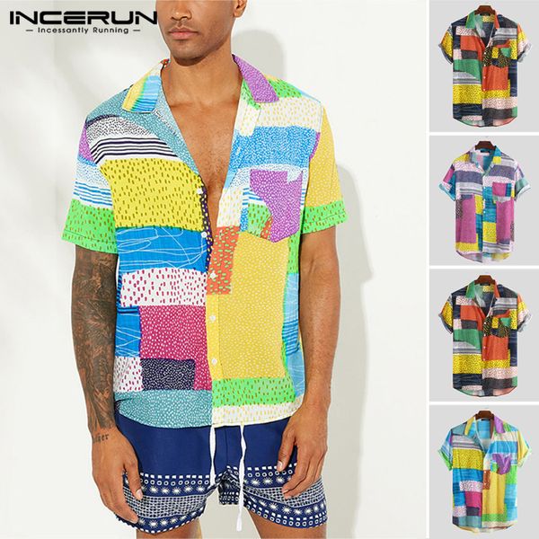 printed men hawaiian shirt breathable vacation casual lapel cotton short sleeve streetwear camisa beach men shirts 2019 incerun, White;black
printed men hawaiian shirt breathable vacation casual lapel cotton short sleeve streetwear camisa beach men shirts 2019 incerun, White;black