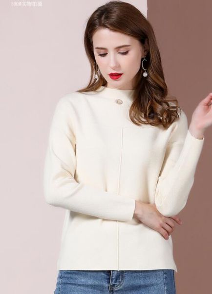 the new autumn/winter 2020 women's sweater half high neck long-sleeved sweater can go with a thin undercoat thin sweater blouse, White;black
the new autumn/winter 2020 women's sweater half high neck long-sleeved sweater can go with a thin undercoat thin sweater blouse, White;black