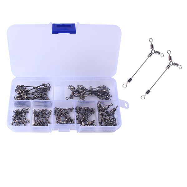 70pcs/lot heavy duty 3 way fishing swivels terminal tackle connector 7 sizes
70pcs/lot heavy duty 3 way fishing swivels terminal tackle connector 7 sizes