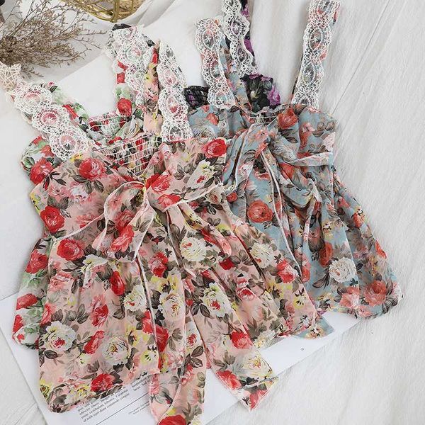 strap women ruffles blouses patchwork short style female print chiffon sleeveless floral ladies kawaii lace up shirts, White
strap women ruffles blouses patchwork short style female print chiffon sleeveless floral ladies kawaii lace up shirts, White