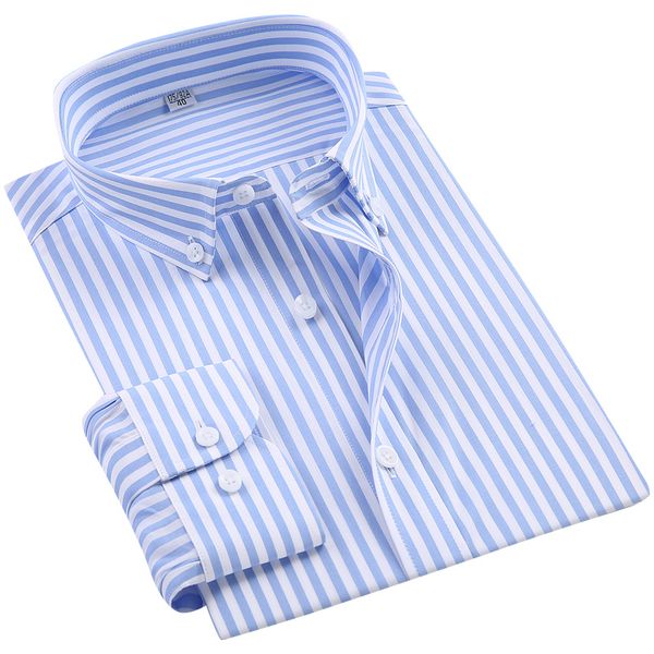 men's new long sleeve standard fit pinpoint striped cotton anti wrinkle shirt business casual button down easy care dress shirts, White;black
men's new long sleeve standard fit pinpoint striped cotton anti wrinkle shirt business casual button down easy care dress shirts, White;black