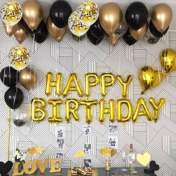 15pcs gold and black metal latex balloons birthday party decorations kids air balls helium globos wedding decor toy s6xn
15pcs gold and black metal latex balloons birthday party decorations kids air balls helium globos wedding decor toy s6xn