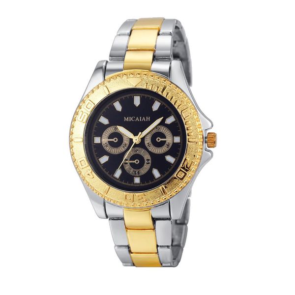 fashion men's luxury date gold dial stainless steel analog quartz wrist watch relogio masculino montres hommes, Slivery;brown
fashion men's luxury date gold dial stainless steel analog quartz wrist watch relogio masculino montres hommes, Slivery;brown