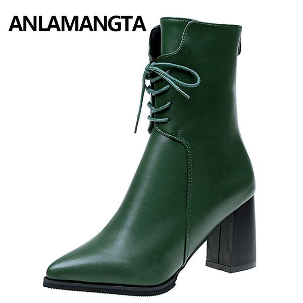 europe boots women's leather shoes high square heels shoes pointy toe boots zippper pointy toe ankle fashion, Black
europe boots women's leather shoes high square heels shoes pointy toe boots zippper pointy toe ankle fashion, Black
