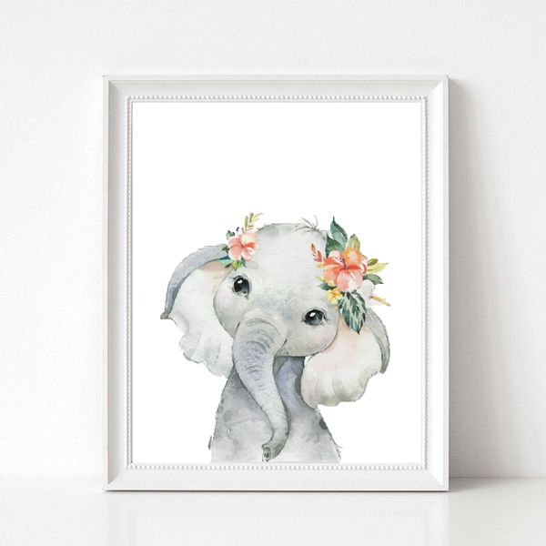 elephant with flowers watercolor print boho nursery decor cute animals poster baby room wall art picture decoration painting
elephant with flowers watercolor print boho nursery decor cute animals poster baby room wall art picture decoration painting