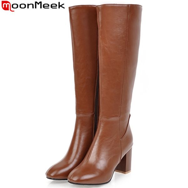moonmeek large size 34-45 fashion autumn winter boots women square toe zip high heels shoes knee high boots women 2019 new t200106, Black
moonmeek large size 34-45 fashion autumn winter boots women square toe zip high heels shoes knee high boots women 2019 new t200106, Black