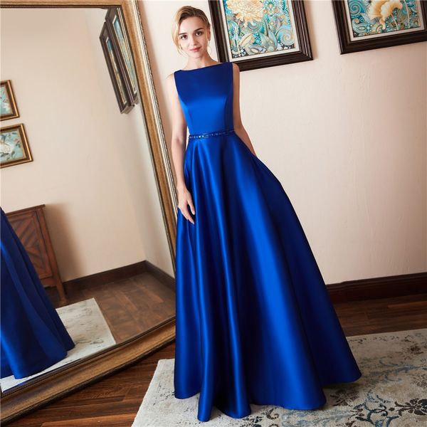 satin royal blue bridesmaid dresses a-line with beaded waist plus size maid of honor dresses zipper up wedding guest dresses for spring fall, White;pink
satin royal blue bridesmaid dresses a-line with beaded waist plus size maid of honor dresses zipper up wedding guest dresses for spring fall, White;pink