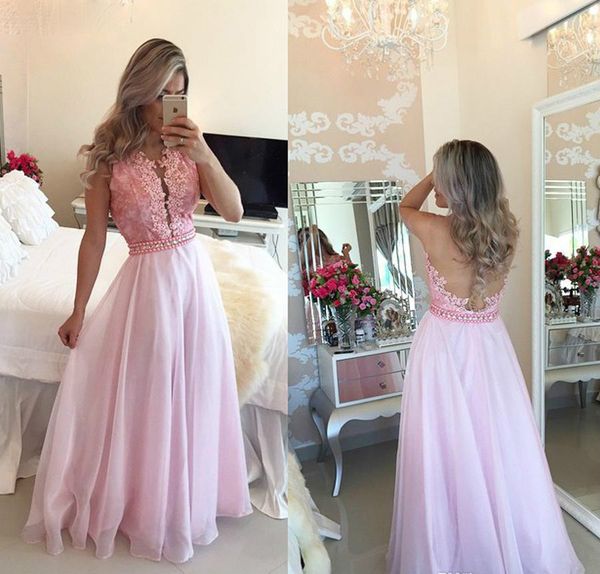 sheer mesh backless prom dress a line pink sleeveless long formal holidays evening party gown custom made, Black
sheer mesh backless prom dress a line pink sleeveless long formal holidays evening party gown custom made, Black