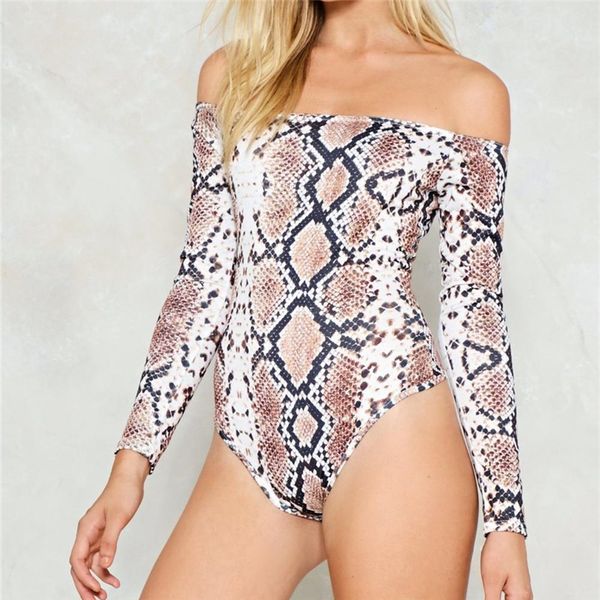women snakeskin bodysuits female long sleeve stretch off shoulder bodysuit rompers fashion casual slash neck playsuits new, Black;white
women snakeskin bodysuits female long sleeve stretch off shoulder bodysuit rompers fashion casual slash neck playsuits new, Black;white