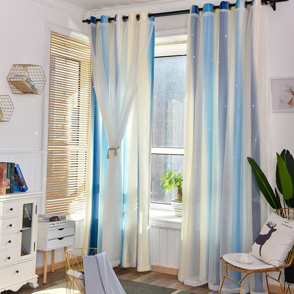 gradient hollow stars curtain for kids baby room stripe blue curtain blackout for living room bedroom sheer drape blind x189#40
gradient hollow stars curtain for kids baby room stripe blue curtain blackout for living room bedroom sheer drape blind x189#40