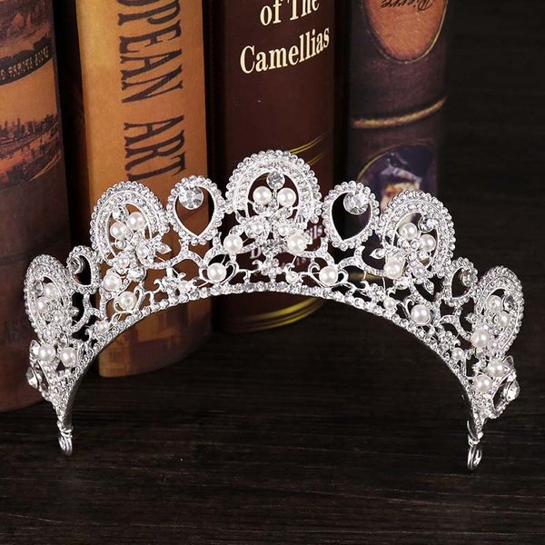 luxury silver rhinestone bride crown tiara crystal pearl noiva diadem wedding headpiece hair accessories headdress for women jl, Golden;white
luxury silver rhinestone bride crown tiara crystal pearl noiva diadem wedding headpiece hair accessories headdress for women jl, Golden;white