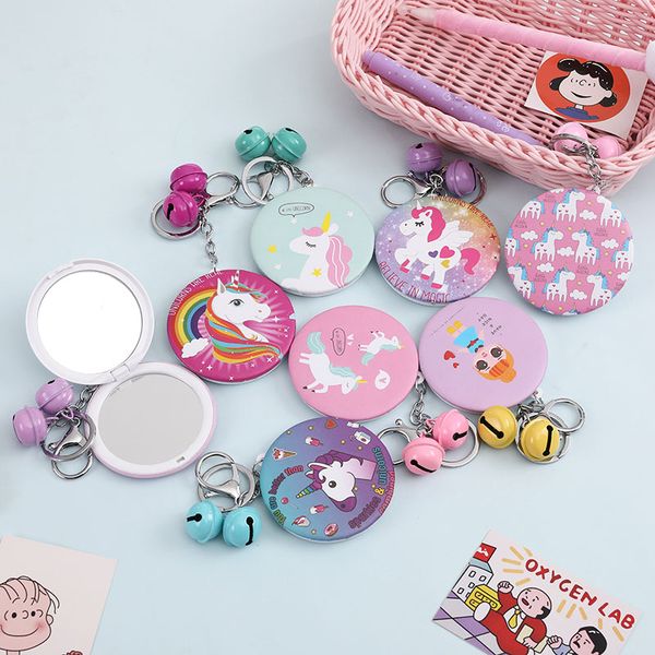 cute unicorn mini mirror girl makeup mirrors anti-fall portable women bag accessories with bell card holder pendant, Black
cute unicorn mini mirror girl makeup mirrors anti-fall portable women bag accessories with bell card holder pendant, Black